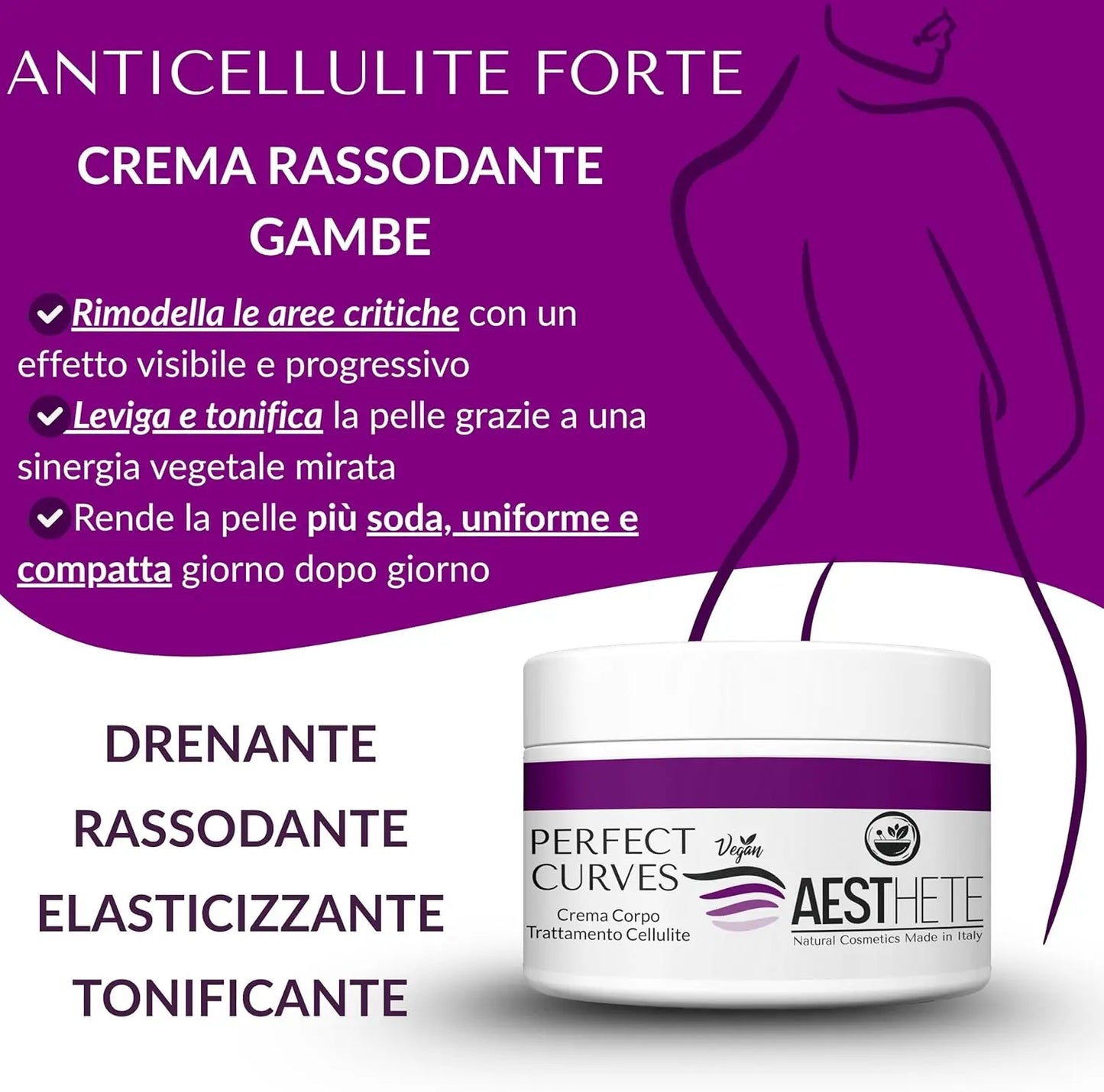 Perfect Curves – Crema Anticellulite Forte Naturale Certificata Bio Aesthete