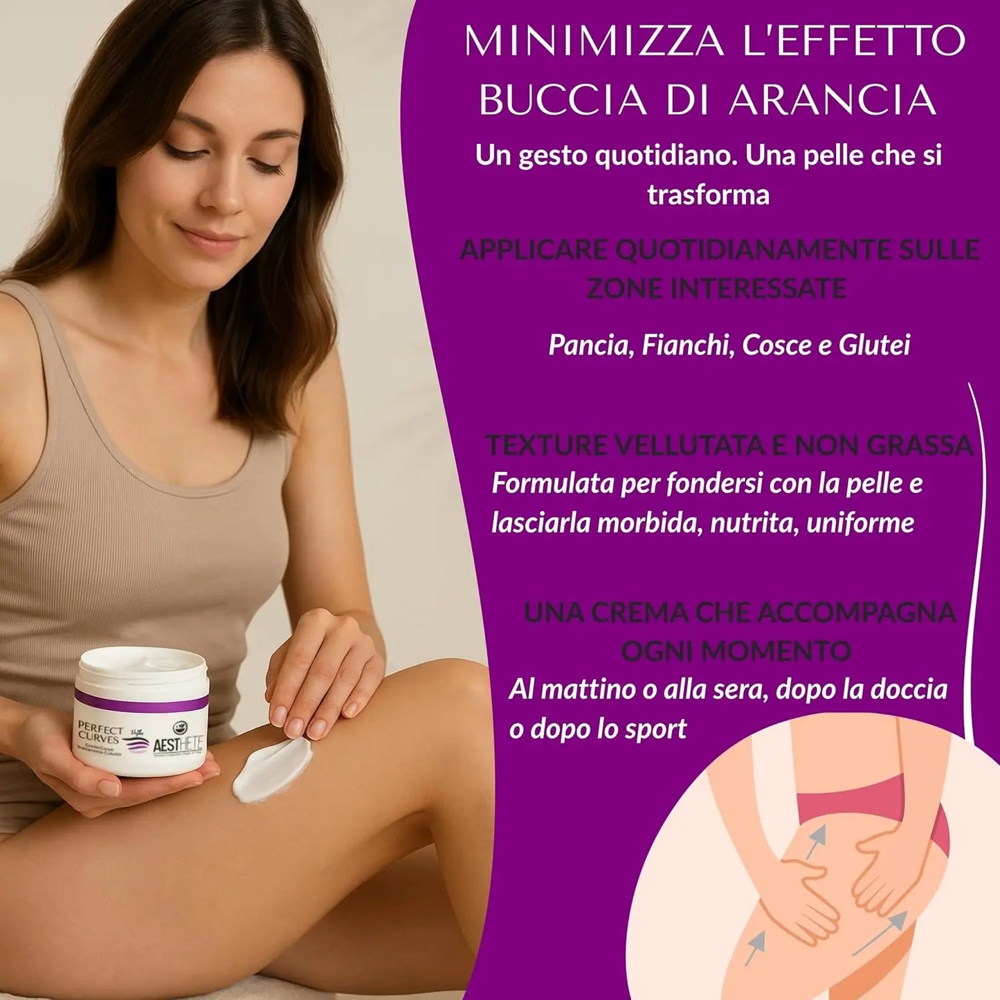 Perfect Curves – Crema Anticellulite Forte Naturale Certificata Bio Aesthete
