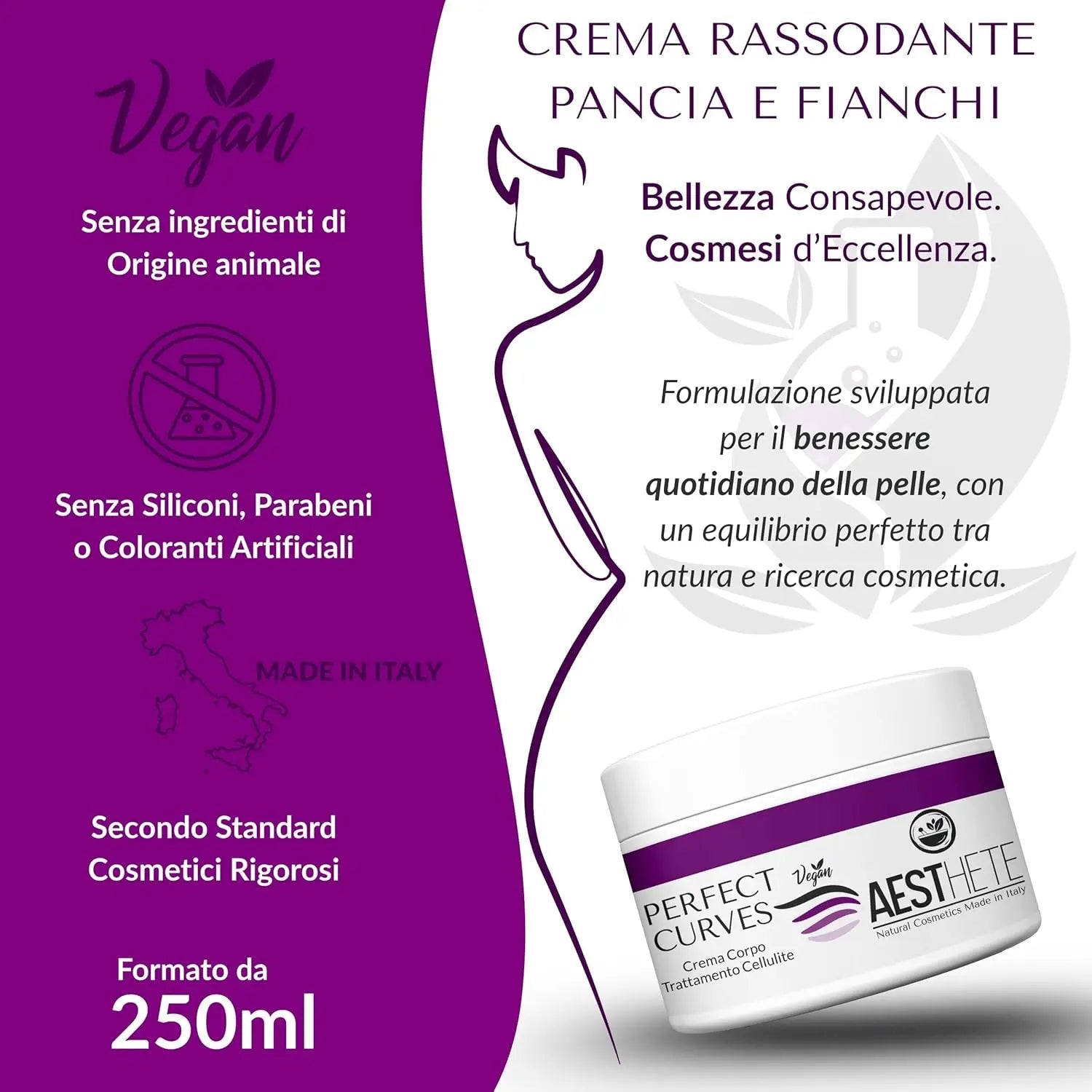 Perfect Curves – Crema Anticellulite Forte Naturale Certificata Bio Aesthete