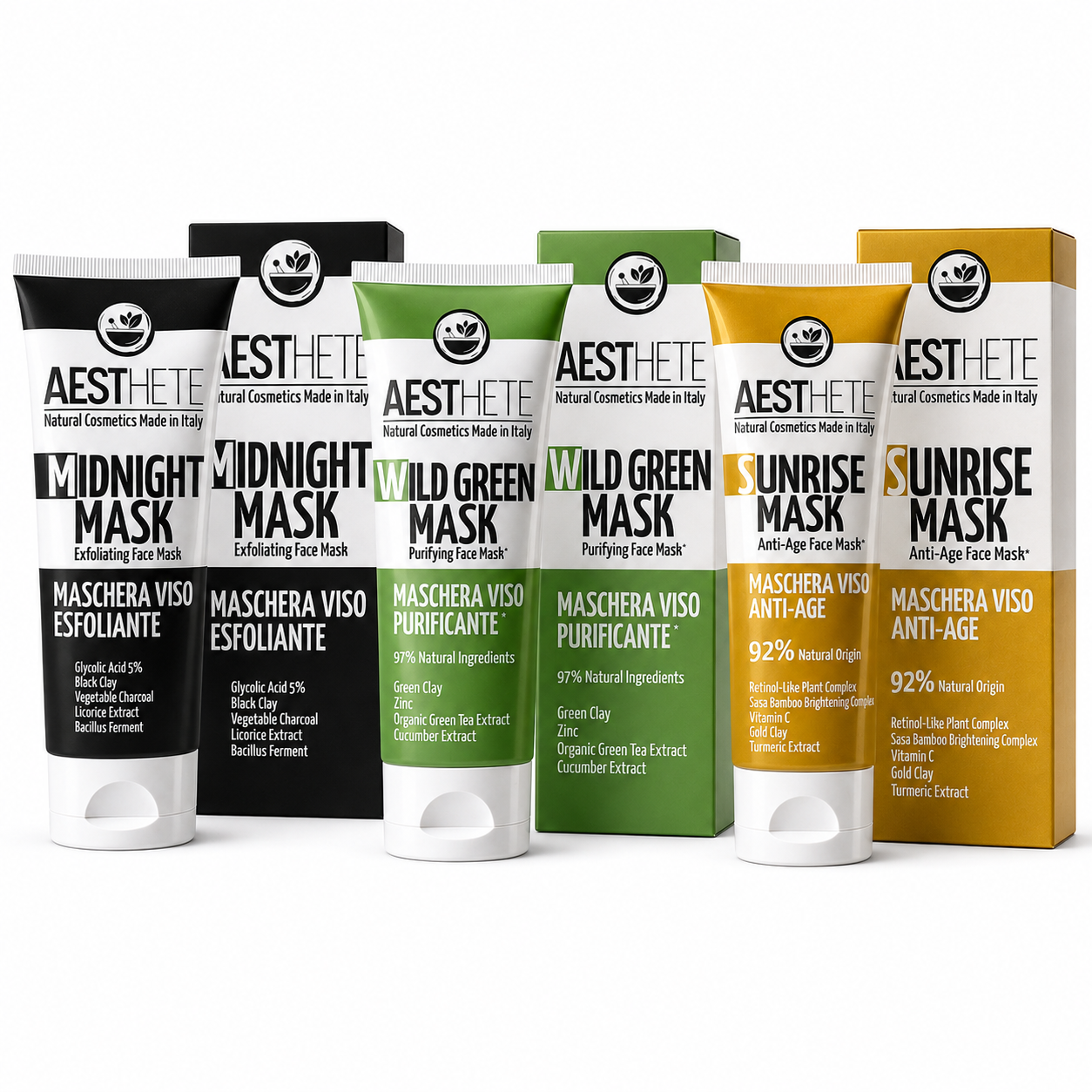 Trio Maschere Viso Naturali