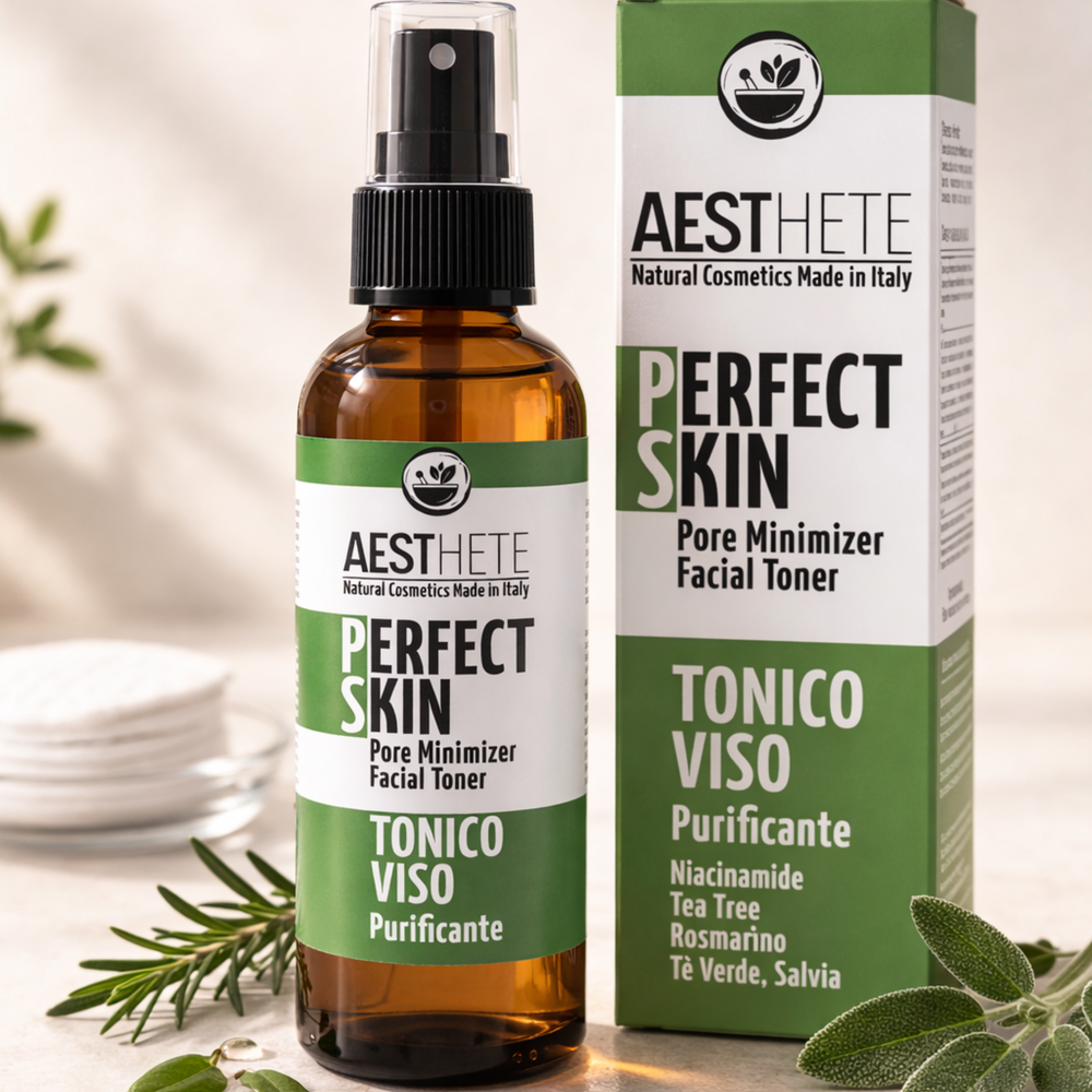 Tonico Viso Con Niacinamide per Pelle Impura ed Acneica al Te Verde e Tea Tree