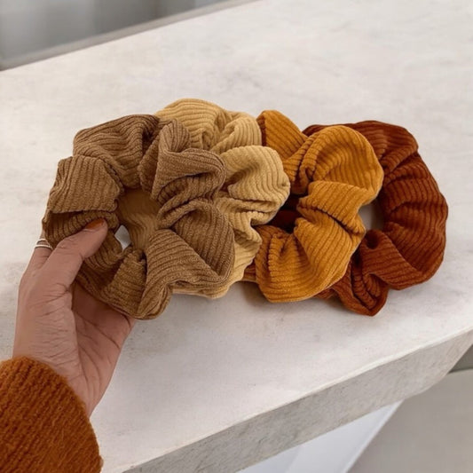 Scrunchies per Capelli in Corduroy Morbido Aesthete