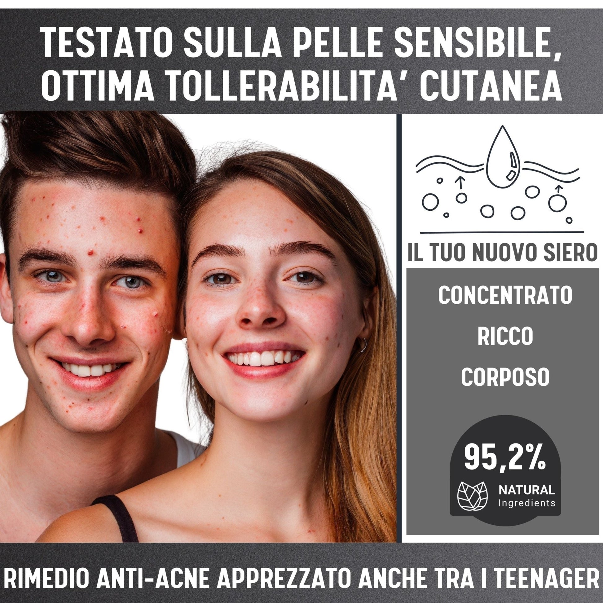 Siero viso Niacinamide + Acido Azelaico Viso + Zinco Aesthete